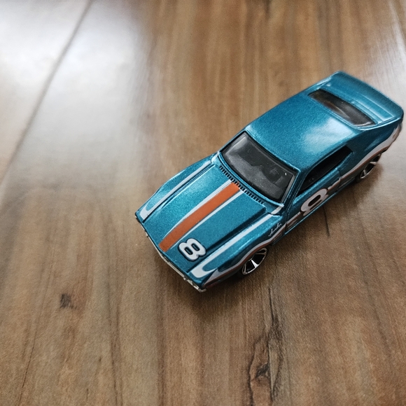 Hot Wheels '71 AMC Javelin AMX. Teal and Orange Toy Car - Picture 2 of 2